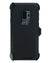 WallSkiN Turtle Series Cases for Samsung Galaxy S9 Plus / Galaxy S9+ (Only) Tough Protection with Kickstand & Holster - Shadow (Black/Black)