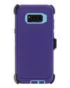 WallSkiN Turtle Series Cases for Samsung Galaxy S8 Plus (Only) Tough Protection with Kickstand & Holster - Ambition (Purple/Beau Blue)
