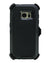 WallSkiN Turtle Series Cases for Samsung Galaxy S7 (Only) Tough Protection with Kickstand & Holster - Shadow (Black/Black)