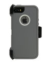 WallSkiN Turtle Series Cases for iPhone 5/5S/5SE (Only) Full Body Protection with Kickstand & Holster - Passion (Grey/White)