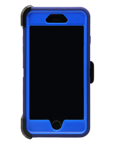 WallSkiN Turtle Series Cases for iPhone 6 / iPhone 6S (Only) Full Body Protection with Kickstand & Holster - Midnight (Navy Blue/Blue)