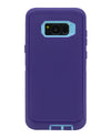 WallSkiN Turtle Series Cases for Samsung Galaxy S8 Plus (Only) Tough Protection with Kickstand & Holster - Ambition (Purple/Beau Blue)