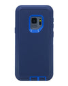 WallSkiN Turtle Series Cases for Samsung Galaxy S9 (Only) Tough Protection with Kickstand & Holster - Midnight (Navy Blue/Blue)