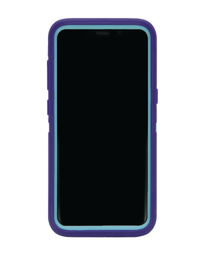 WallSkiN Turtle Series Cases for Samsung Galaxy S8 (Only) Tough Protection with Kickstand & Holster - Ambition (Purple/Beau Blue)