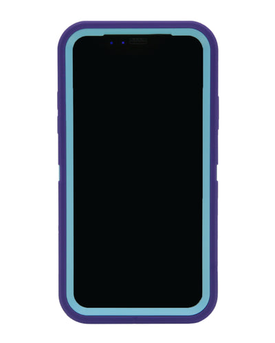 WallSkiN Turtle Series Cases for iPhone X (Only) Tough Protection with Kickstand & Holster - Ambition (Purple/Beau Blue)